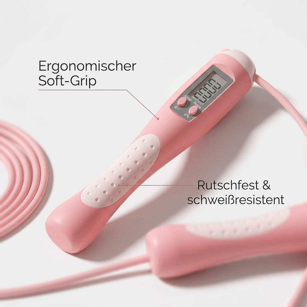 Springseil mit Zähler – Verstellbares Trainings-Springseil für Kinder & Erwachsene