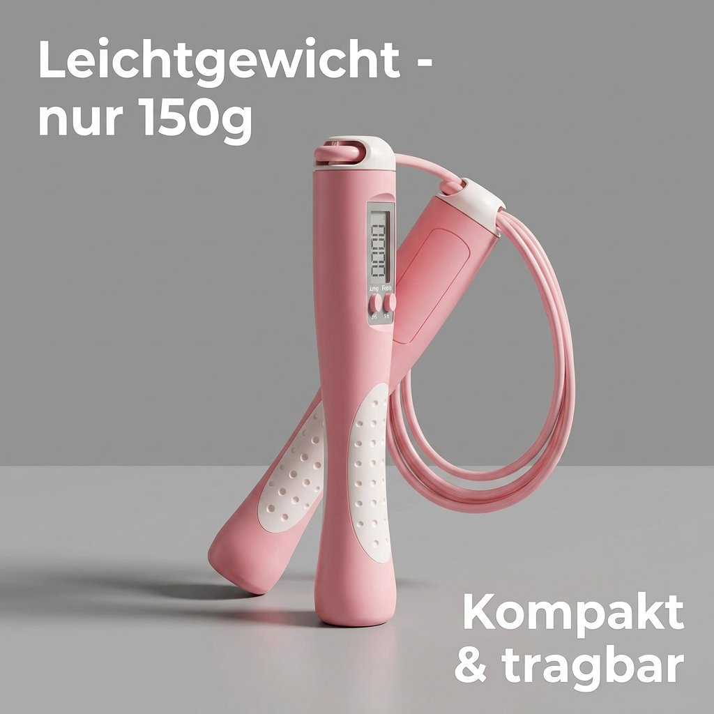 Springseil mit Zähler – Verstellbares Trainings-Springseil für Kinder & Erwachsene