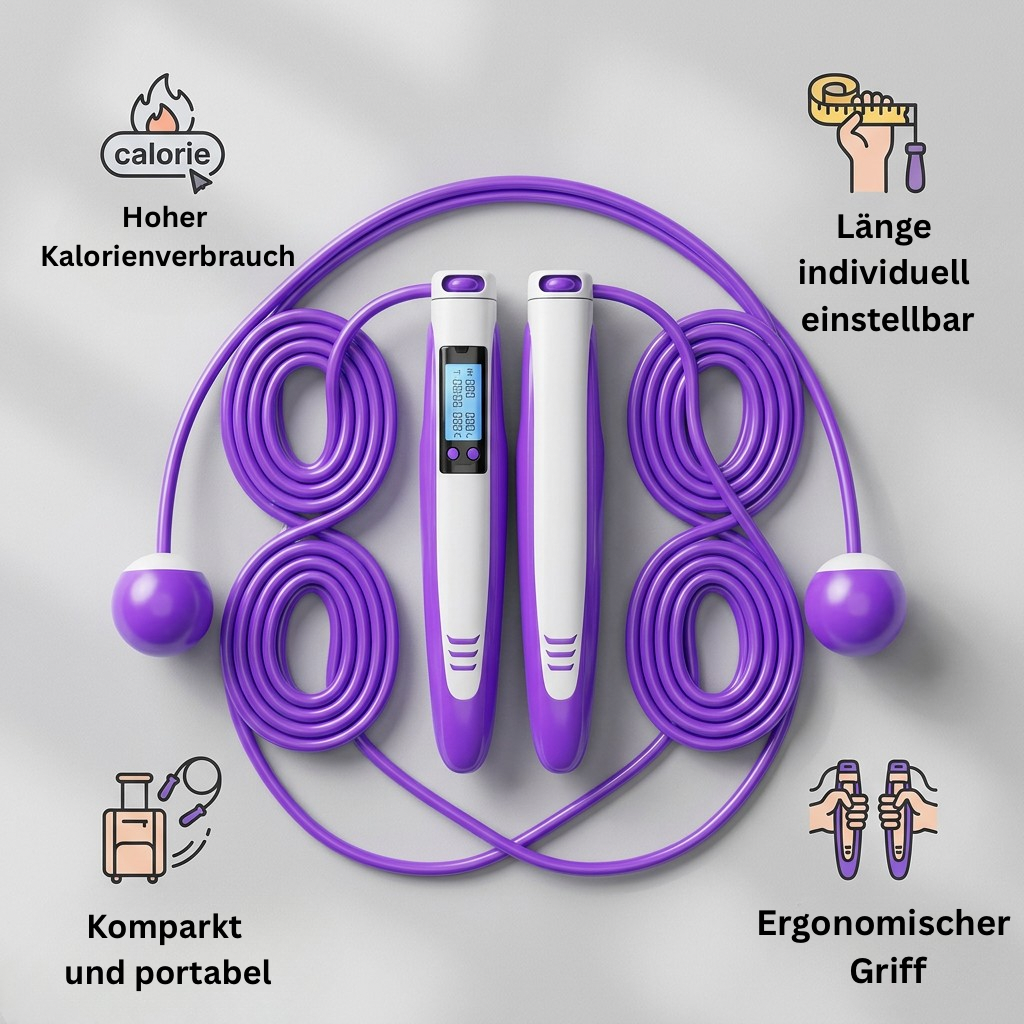 Pro Smart Springseil – Mit Zähler, Timer & Aufbewahrungstasche