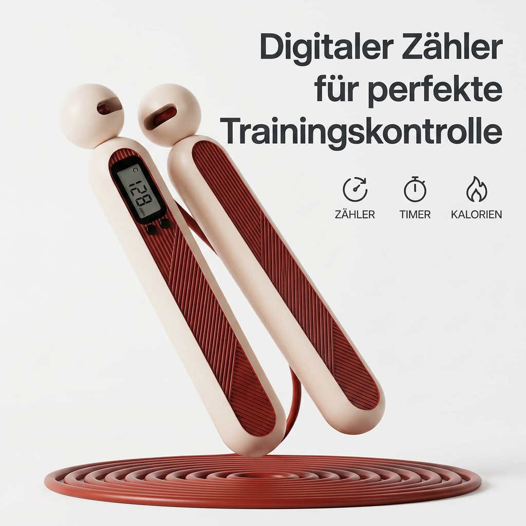 Smart Springseil mit Zähler – Verstellbares Skipping Rope für Fitness & zum Abnehmen