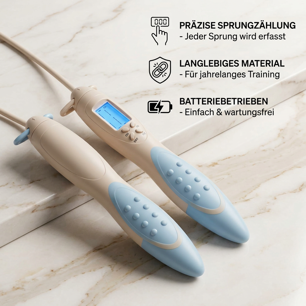 2-in-1 Springseil mit Zähler – für maximale Fettverbrennung
